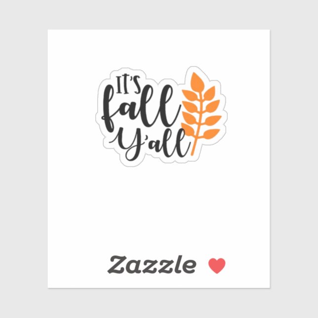 Adesivo É outono Y'all, Pumpkin Spice, Autumn Leaves, Hal (Folha)