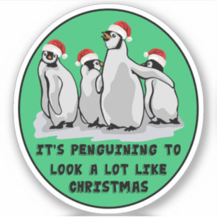 Adesivo É pinguinagem parecer muito com o Natal