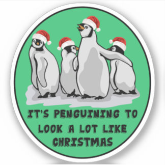 Adesivo É pinguinagem parecer muito com o Natal