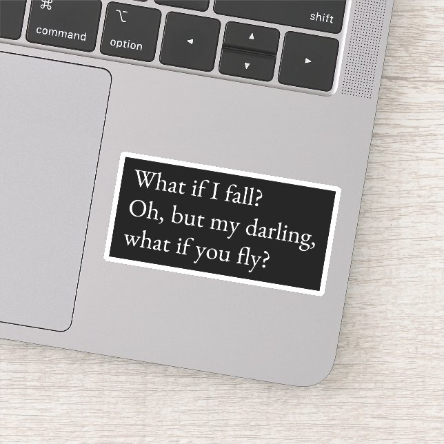 Adesivo E se eu cair e se voar (Detalhe)