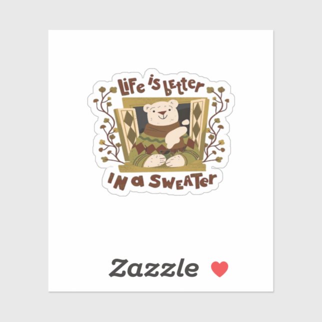 Adesivo É Sweater! Outono É Queda (Folha)