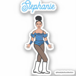 Adesivo E um nome Dancer Stickers Blue Stones B