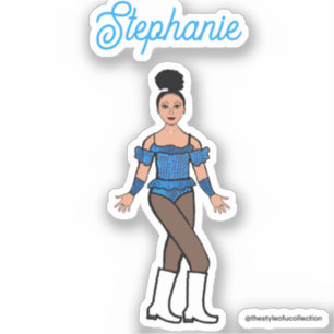 Adesivo E um nome Dancer Stickers Blue Stones B