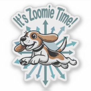 Adesivo É Zoomie Time Beagle