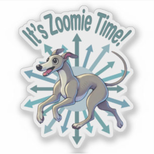 Adesivo É Zoomie Time Greyhound