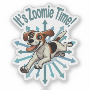 Adesivo É Zoomie Time Medium Beagle Mutt