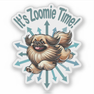 Adesivo É Zoomie Time Pekingese