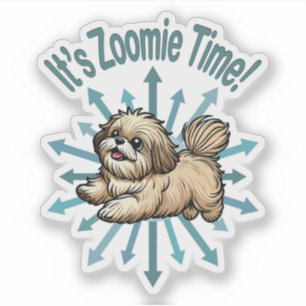 Adesivo É Zoomie Time Shih Tzu