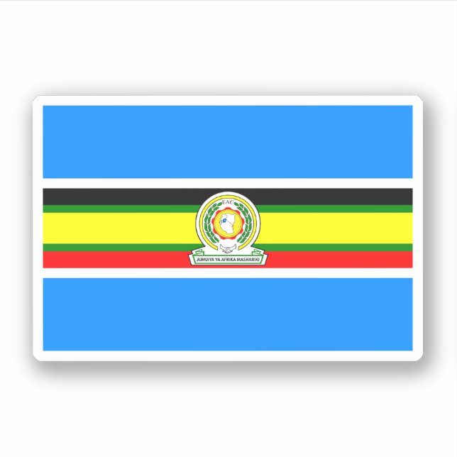 Adesivo EAC - Bandeira da Comunidade da África Oriental (Frente)