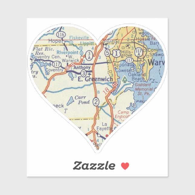 Adesivo East Greenwich Rhode Island (Folha)