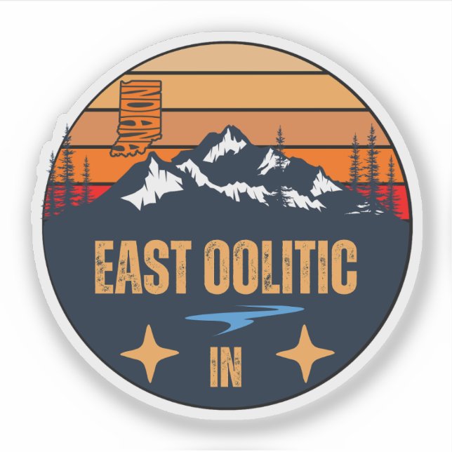 Adesivo East Oolitic, Indiana (Frente)