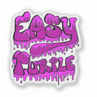 Adesivo Easy Purple Drip Logo Sticker