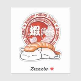 Adesivo Ebi Shrimp Sushi Cat