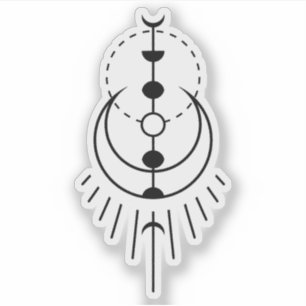 Adesivo eclipse lunar fases