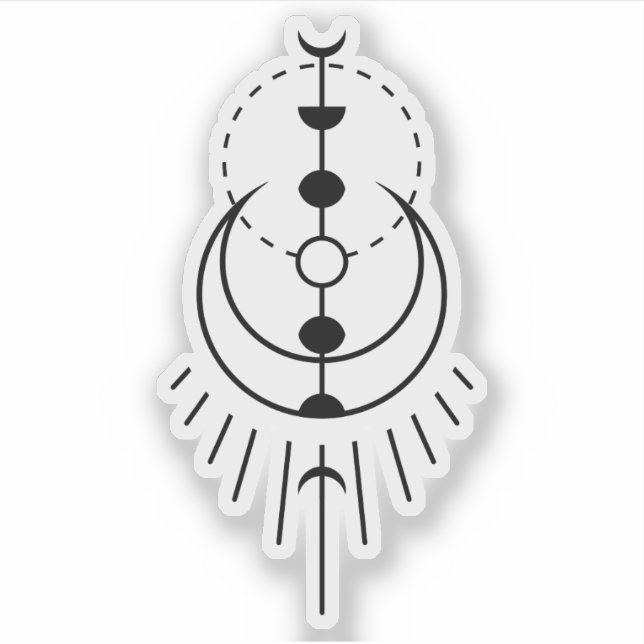 Adesivo eclipse lunar fases (Frente)