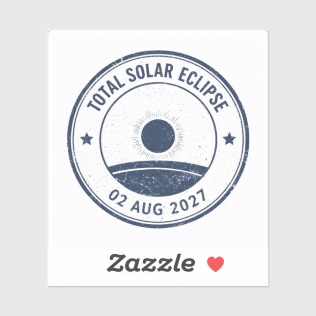 Adesivo Eclipse Solar de 2 de Agosto de 2027 (Folha)
