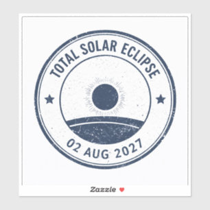 Adesivo Eclipse Solar de 2 de Agosto de 2027