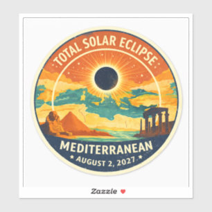 Adesivo Eclipse Solar Mediterrâneo 2027