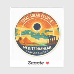 Adesivo Eclipse solar mediterrâneo de 2027