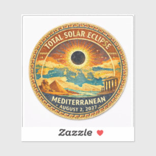 Adesivo Eclipse Total do Sol Mosaic 2027