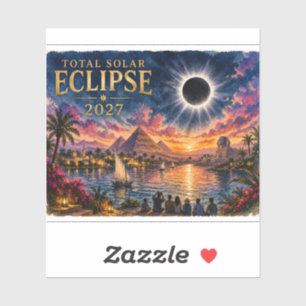 Adesivo Eclipse Total Solar 2027 Egito