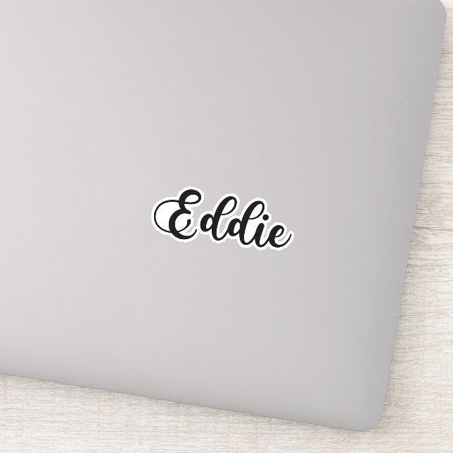 Adesivo Eddie Name - Caligrafia manuscrita (Detalhe)