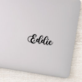 Adesivo Eddie Name - Caligrafia manuscrita