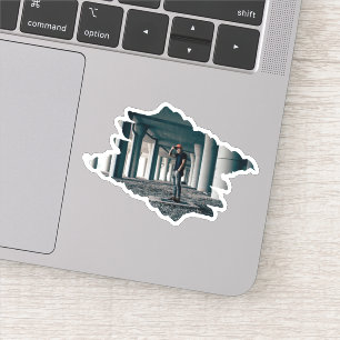 Adesivo Edgy Abstrato Torn Photo Sticker