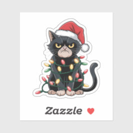 Adesivo Edição de Natal do Gato Preto