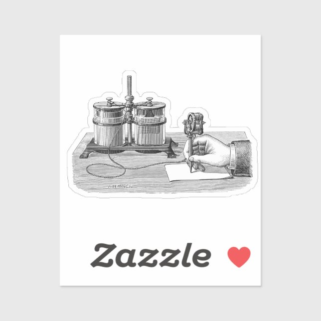 Adesivo Edison Antique Steampunk Writer (Folha)