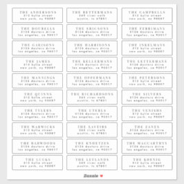 Adesivo editar carimbo de endereço de convidado de casamen