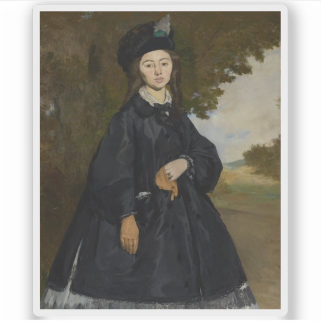 Adesivo Édouard Manet - Retrato de Madame Brunet (Frente)