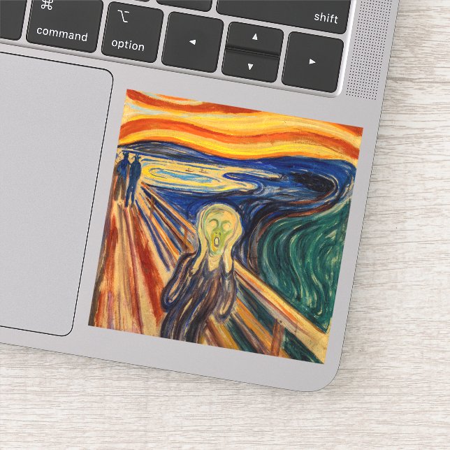 Adesivo Edvard Munch - O Gritar 1910 (Detalhe)