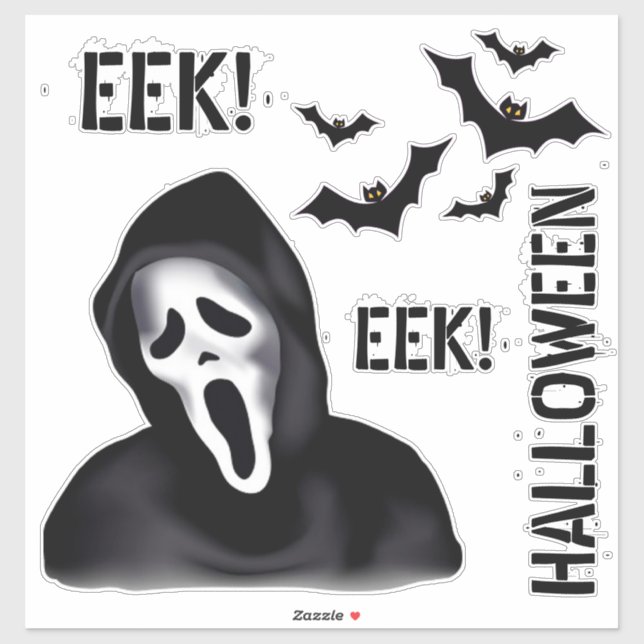 Adesivo EEK & Echoes – Halloween Masked Ghost with Bats (Folha)