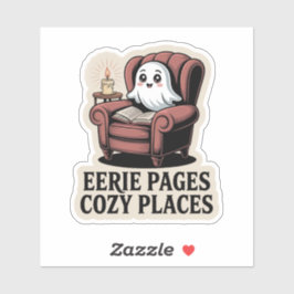 Adesivo Eerie Pages Cozy Places - livro fantasma