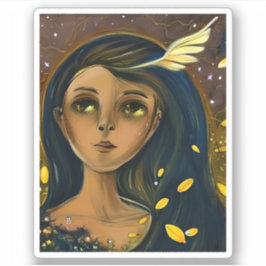 Adesivo Eethal Encantada por Angelic Girl Abstrato Ai Art