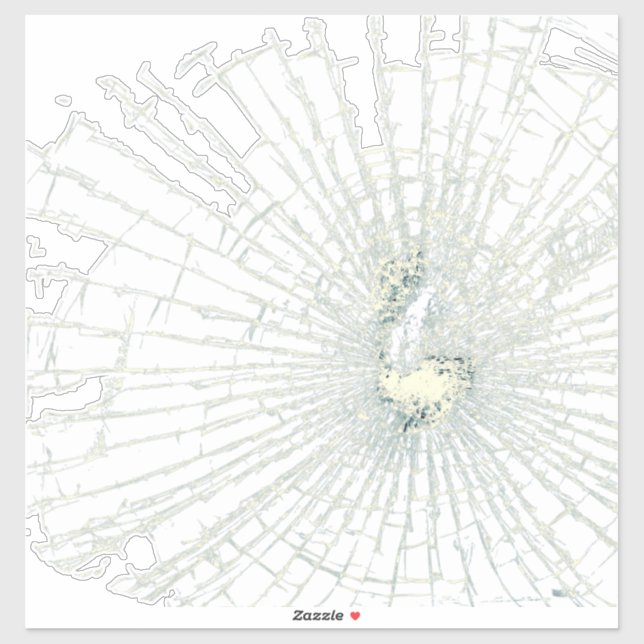 Adesivo efeito de vidro partido (Folha)