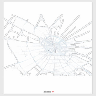 Adesivo Efeito de vidro quebrado