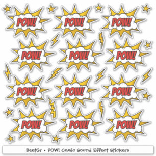 Adesivo Efeito Sólido Da Comic Pow