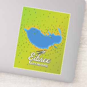 Adesivo Eibsee Alemanha poster de viagens.