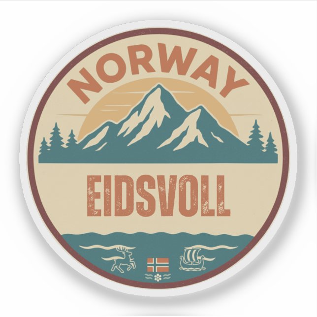 Adesivo Eidsvoll, Norge Noruega (Frente)