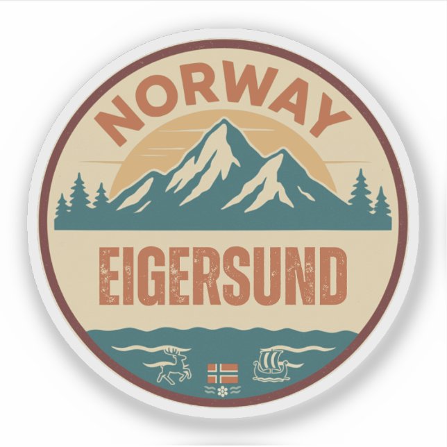 Adesivo Eigersund, Norge Noruega (Frente)