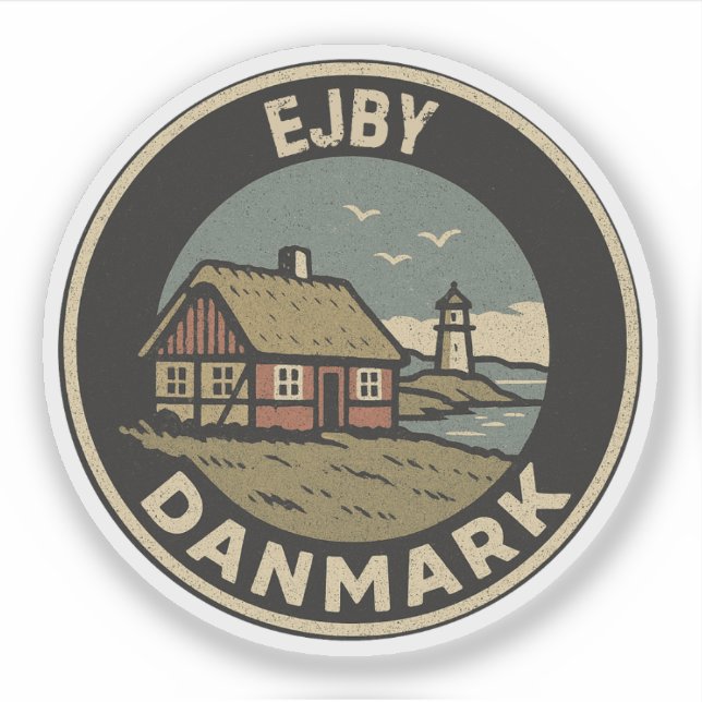Adesivo Ejby, Dinamarca Danmark  (Frente)