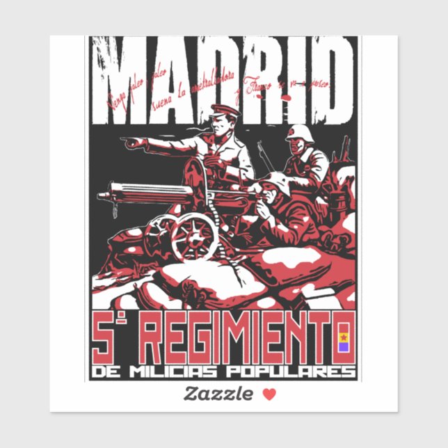 Adesivo El Quinto Regimiento MADRID T-Shirt (Folha)