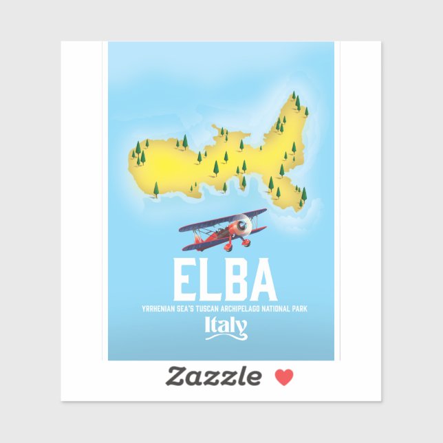 Adesivo Elba, Mar Tirreno, Tuscana, Itália poster de viage (Folha)