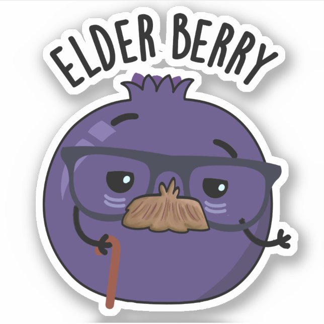 Adesivo Elder berry Funny Berry Pun (Frente)