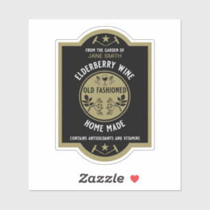 Adesivo Elderberry casada personalizada