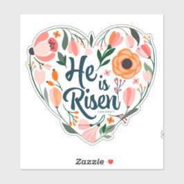 Adesivo Ele é Risen Boho Christian Heart Motif Inspiração