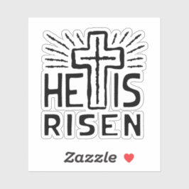 Adesivo Ele é Risen Páscoa Cross
