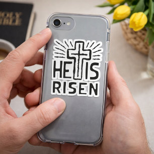Adesivo Ele é Risen Páscoa Cross